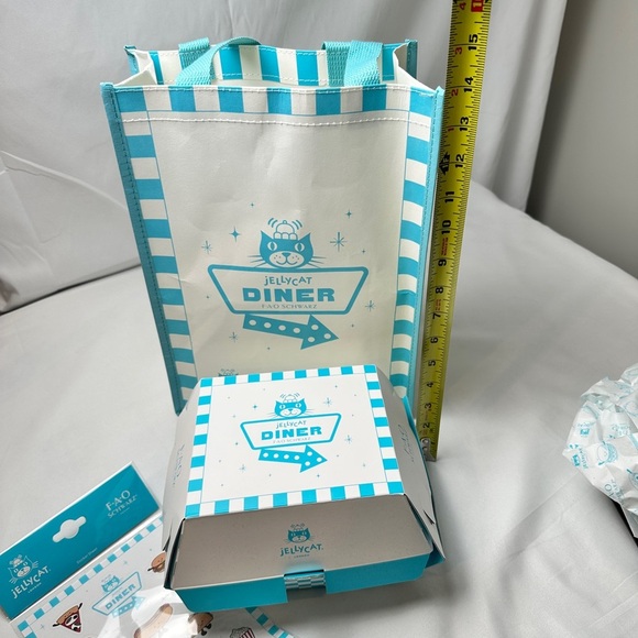 Authentic Jellycat Diner FAO Schwarz Playful Set Hamburger Box and Stickers - Picture 9 of 9